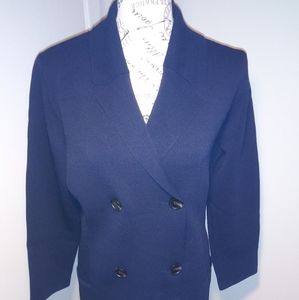 NWT Ann Taylor Double Breast Knit Sweater Coat SZL